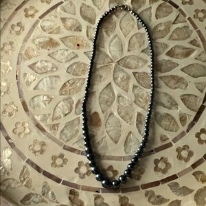 Elegant Black and Silver Beaded Necklace